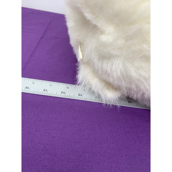 Goffa 14 Inch White Easter Bunny Carrot Embroidered Feet Bag with Pink Blue Teal - Picture 14 of 16